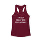 I Really Really Miss South Norwalk Women's Ideal Racerback Tank Top