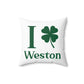 I Clover Weston Spun Polyester Square Pillow