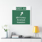 Vintage WCP Exit 61 Sign Matte Canvas, Stretched, 1.25"