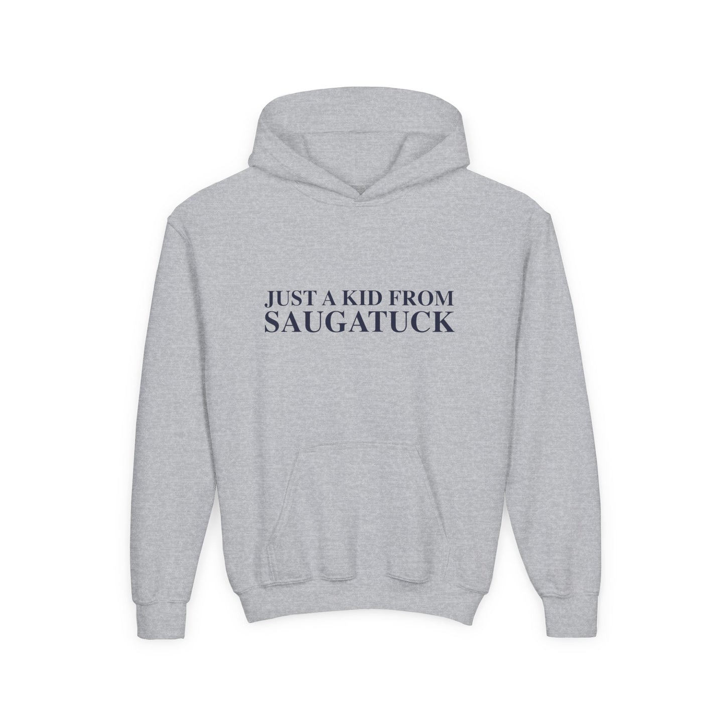 Just a kid from Saugatuck Youth Heavy Blend Hooded Sweatshirt