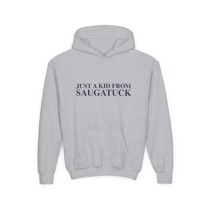 Just a kid from Saugatuck Youth Heavy Blend Hooded Sweatshirt