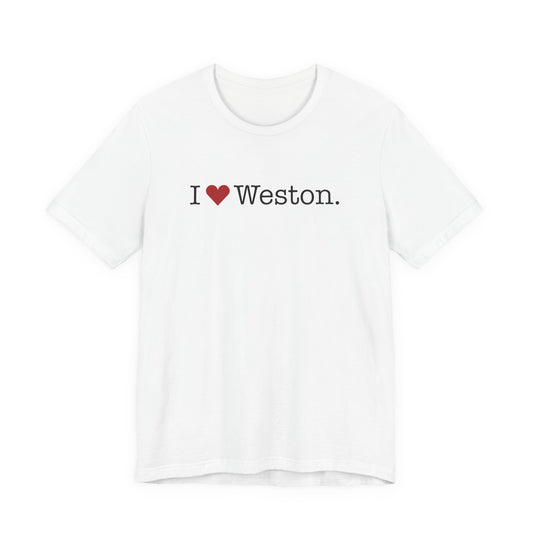 I Heart Weston. Unisex Jersey Short Sleeve T-Shirt