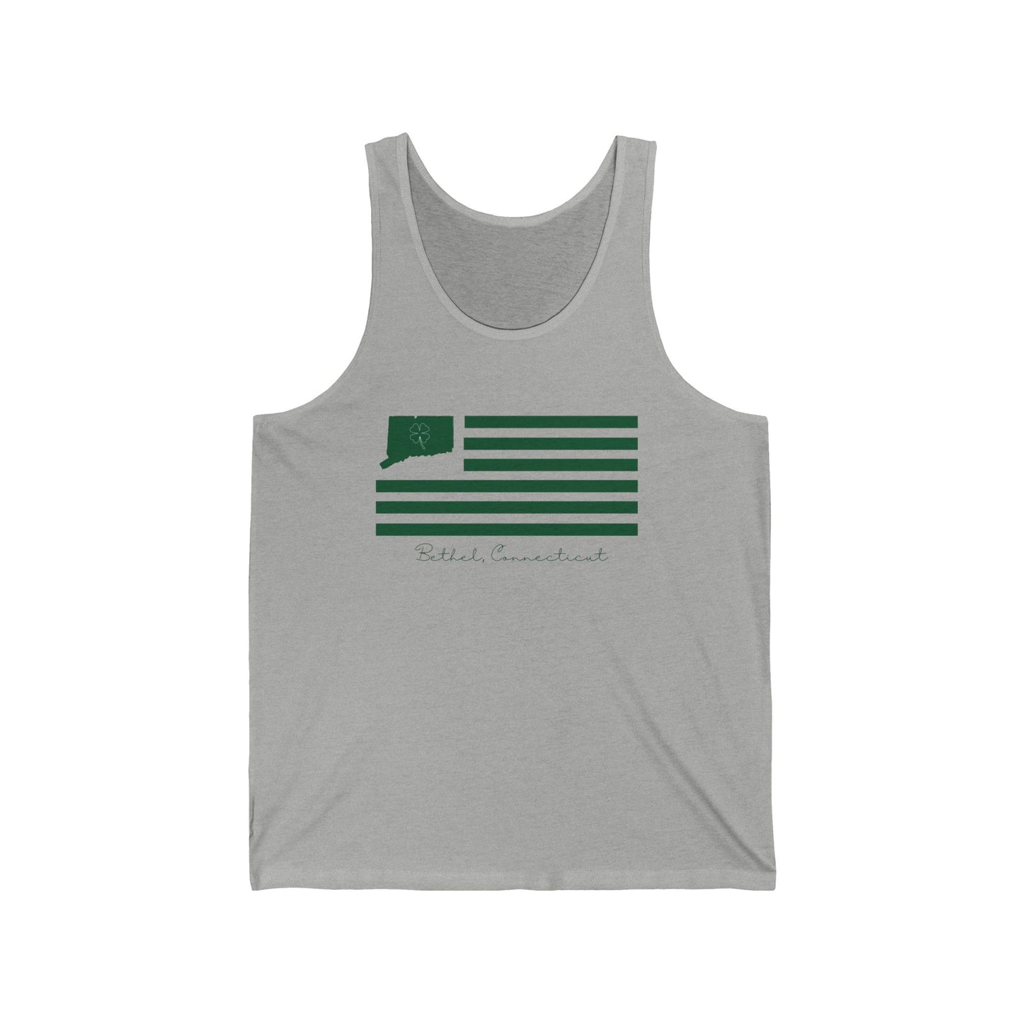 Bethel Connecticut St Patrick’s Day Flag Unisex Jersey Tank Top