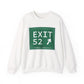 Vintage Exit 52  Merritt Parkway Sign Unisex Heavy Blend™ Crewneck Sweatshirt