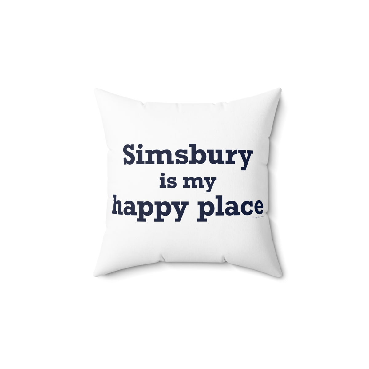 Simsbury is My Happy Place Polyester Square Pillow