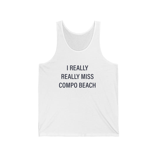 I Really Really Miss Compo Beach Unisex Jersey Tank Top