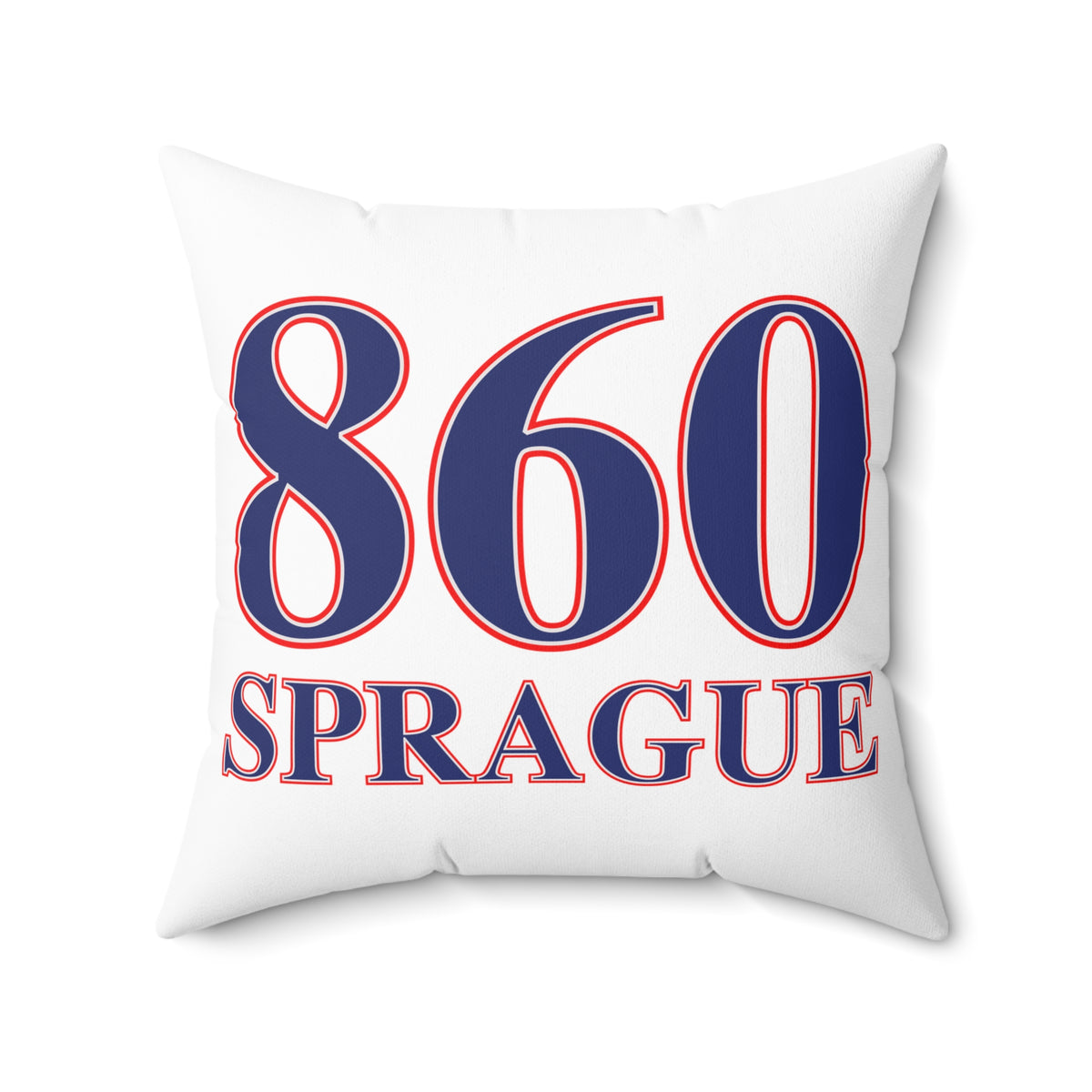860 Sprague Red, White & Blue Spun Polyester Square Pillow