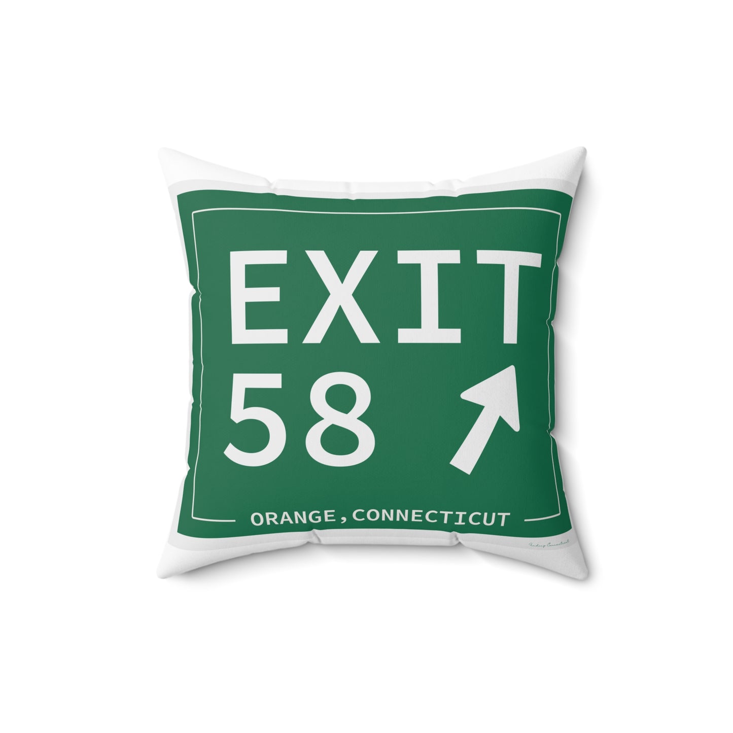 Vintage Exit 58 WCP Sign Spun Polyester Square Pillow