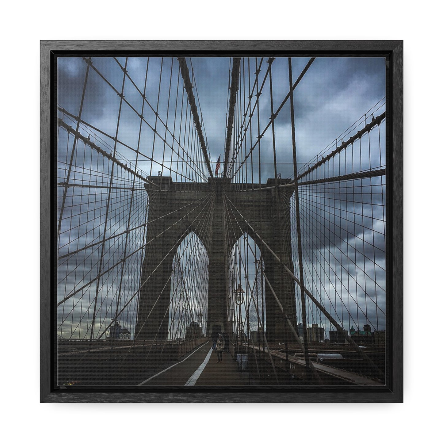 In the middle of the bridge Gallery Canvas Wraps, Square Frame