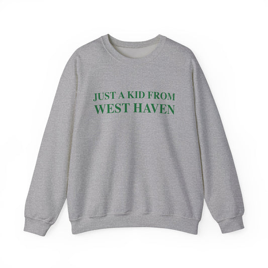 Just a kid from West Haven Unisex Heavy Blend™ Crewneck Sweatshirt