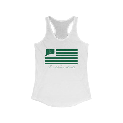 Norwalk Connecticut St Patrick’s Day Flag Women's Ideal Racerback Tank Top