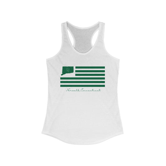 Norwalk Connecticut St Patrick’s Day Flag Women's Ideal Racerback Tank Top