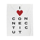 Connecticut Vision Velveteen Plush Blanket