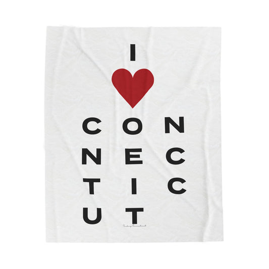 Connecticut Vision Velveteen Plush Blanket
