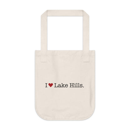 I Heart Lake Hills. Organic Canvas Tote Bag