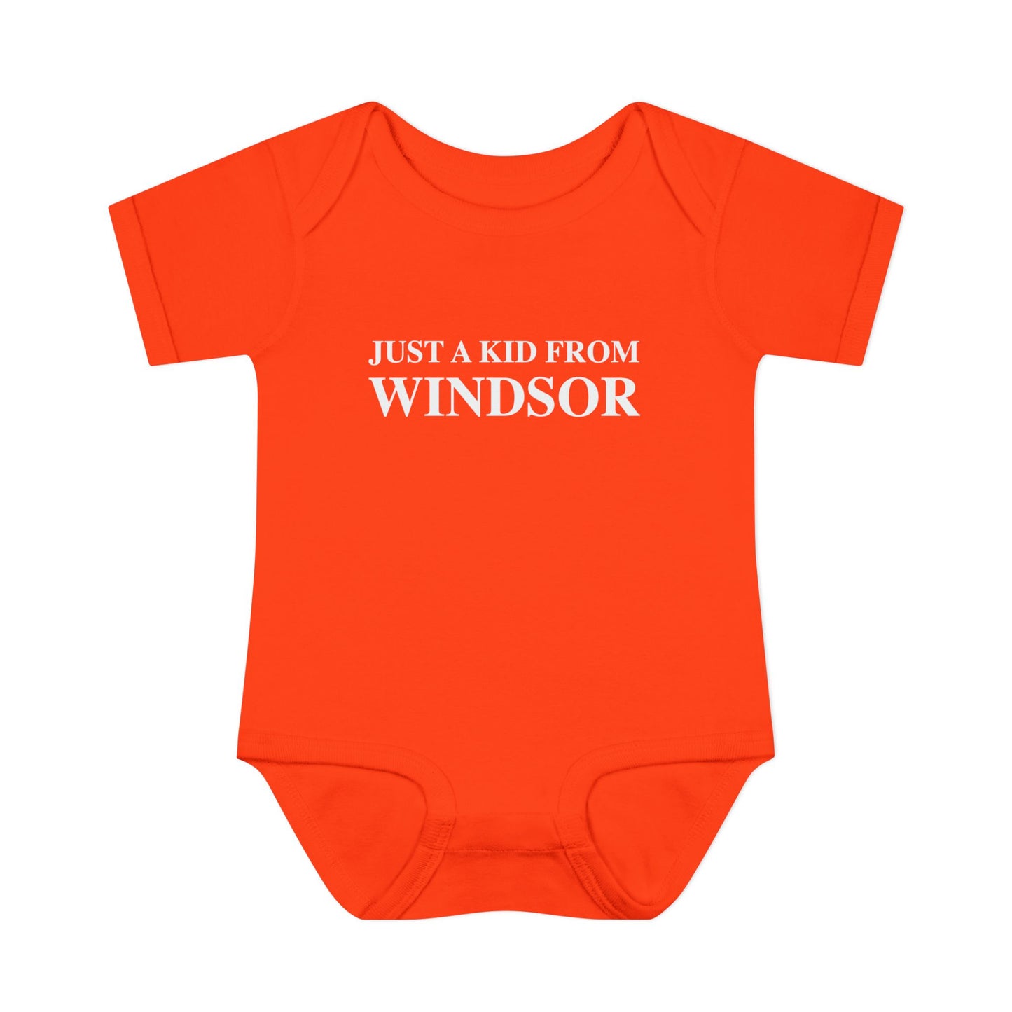 Just a kid from Windsor Infant Baby Rib Bodysuit