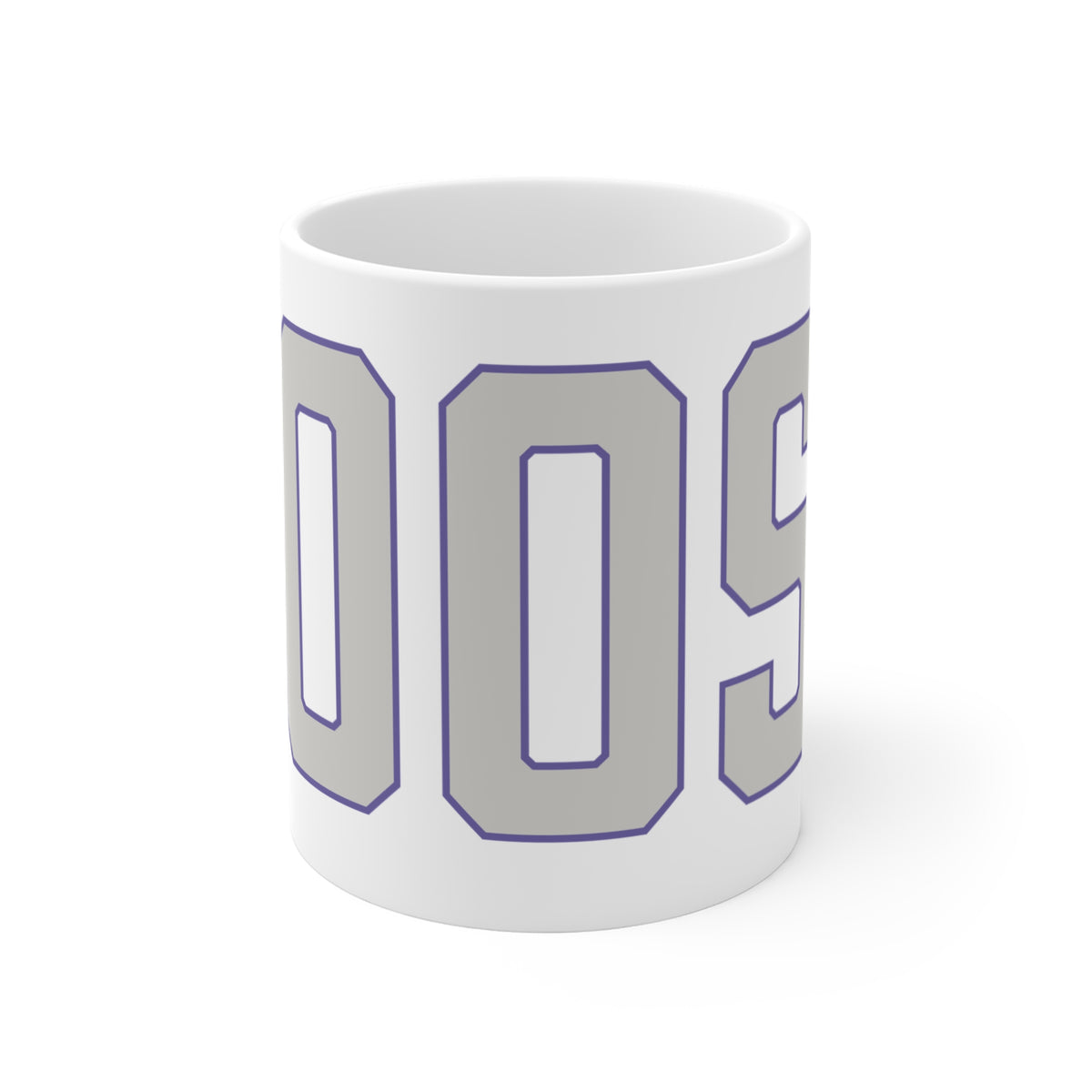 Goose Zip Code Gray & Purple Mug 11oz