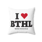 I Heart BTHL Spun Polyester Square Pillow