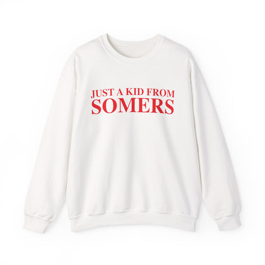 Just a kid from Somers Unisex Heavy Blend™ Crewneck Sweatshirt