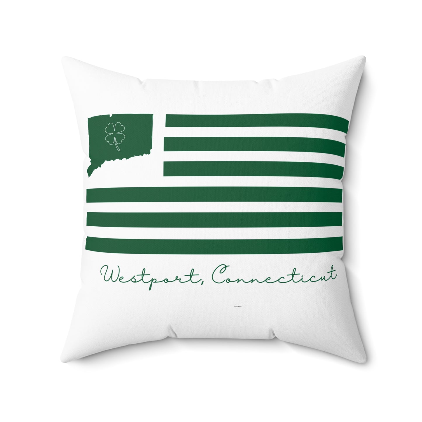 Westport Connecticut St. Patrick's Day Spun Polyester Square Pillow