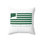 Cheshire Connecticut St. Patrick’s Day Flag Spun Polyester Square Pillow