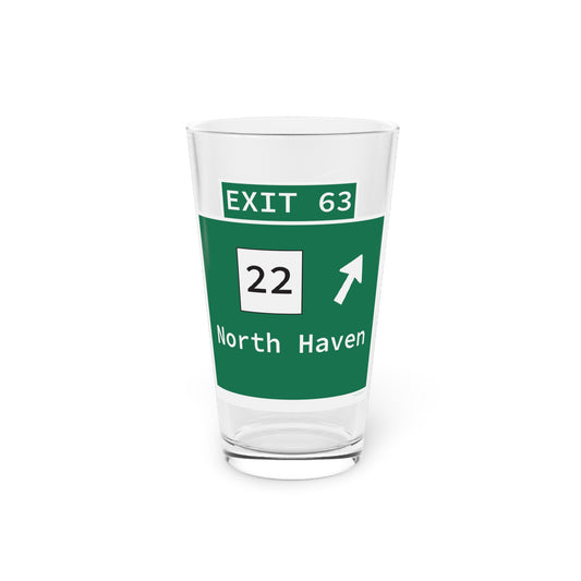 Vintage WCP Exit 63 Sign Pint Glass, 16oz