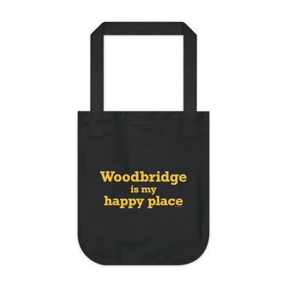 Woodbridge is My Happy Place Organic Canvas Tote Bag