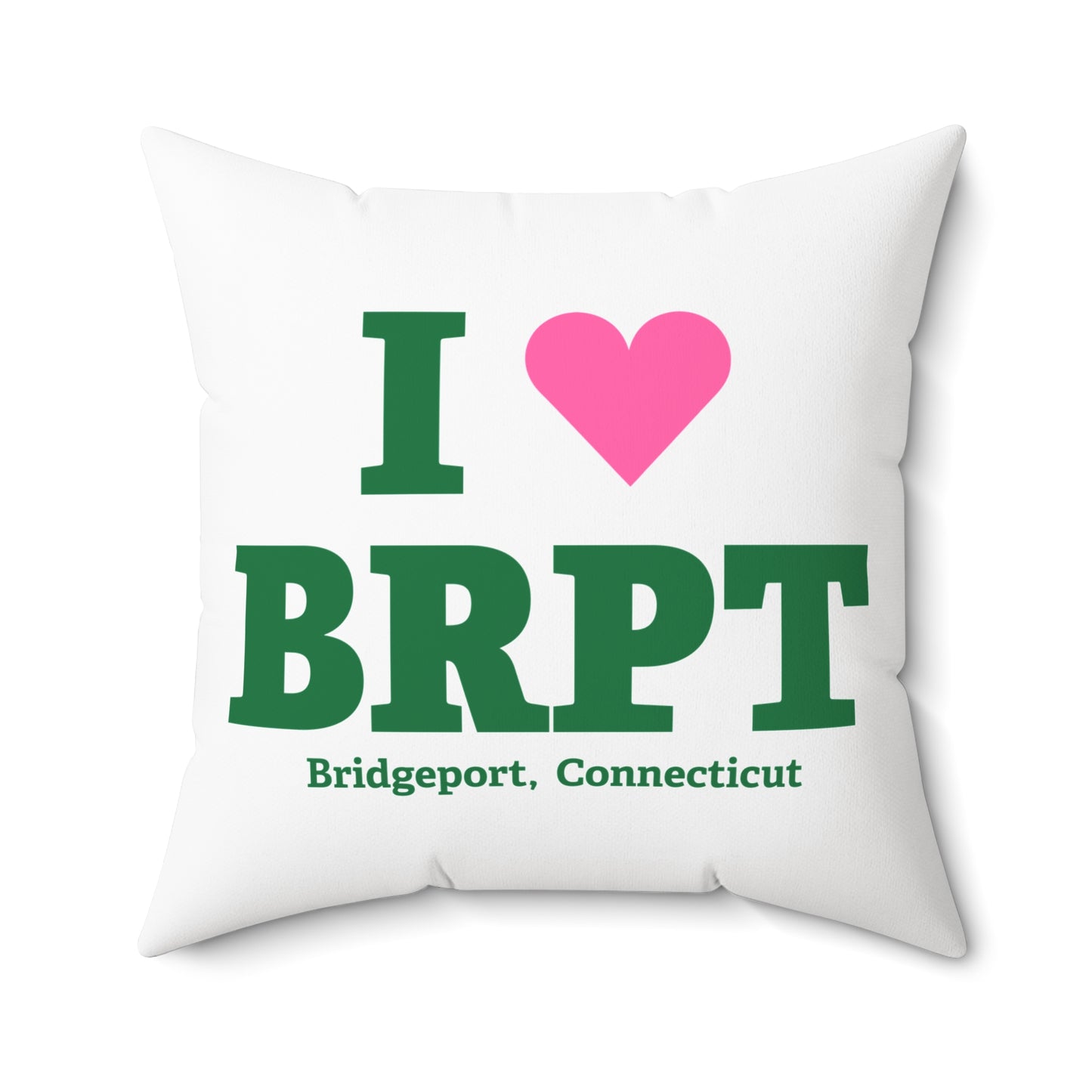 I Heart BRPT Spun Polyester Square Pillow