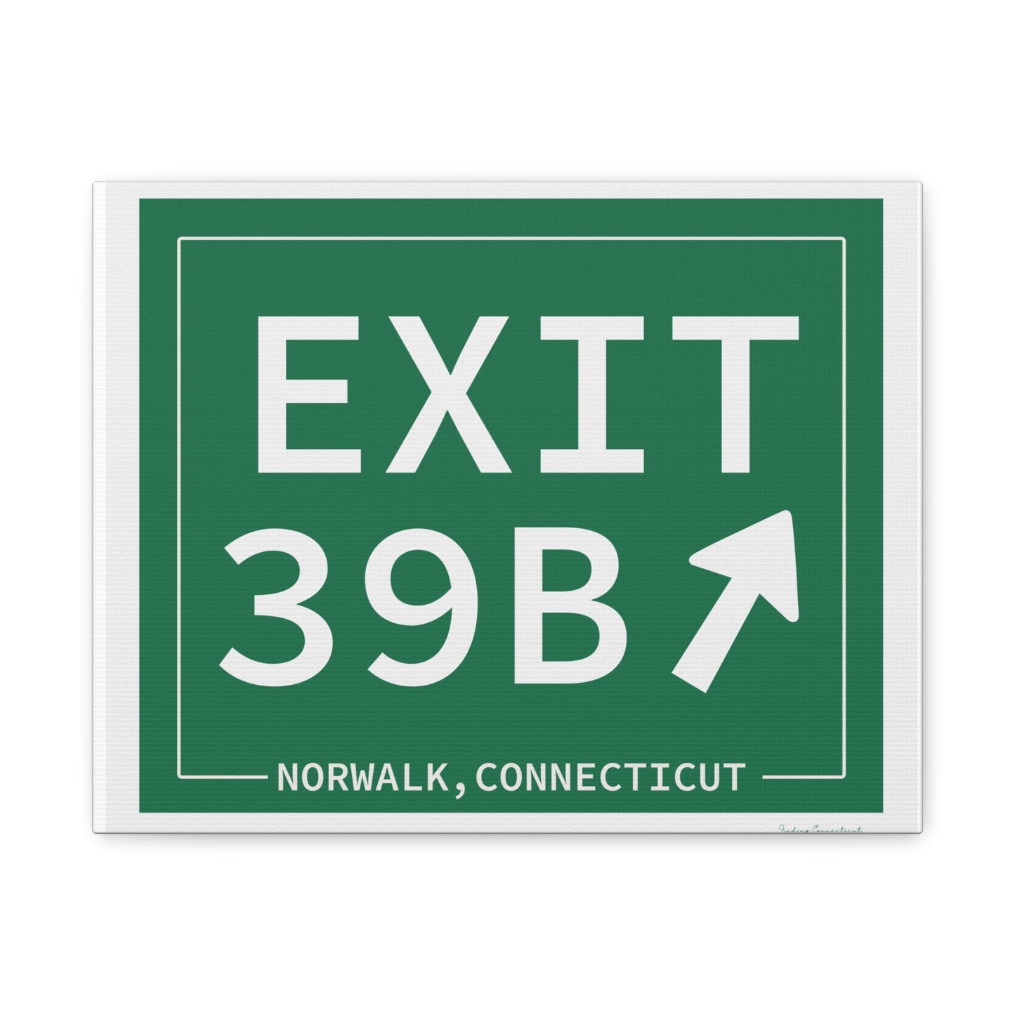 Vintage Exit 39B Merritt Parkway Sign Matte Canvas, Stretched, 1.25"