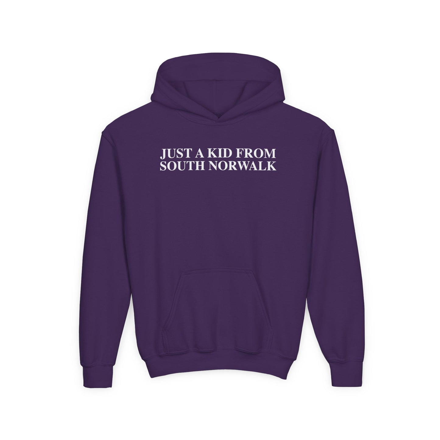 Just a kid from South Norwalk Youth Heavy Blend Hooded Sweatshirt