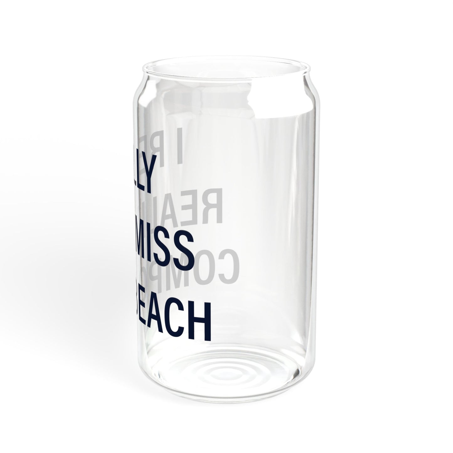 I Really Really Miss Compo Beach Sipper Glass, 16oz