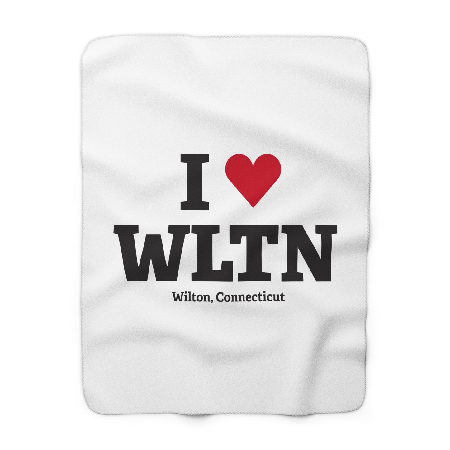 I Heart WLTN Sherpa Fleece Blanket