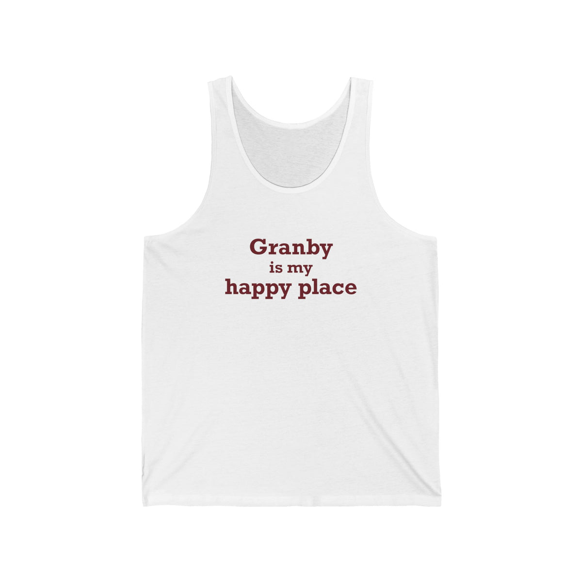 Granby is My Happy Place Unisex Jersey Tank Top