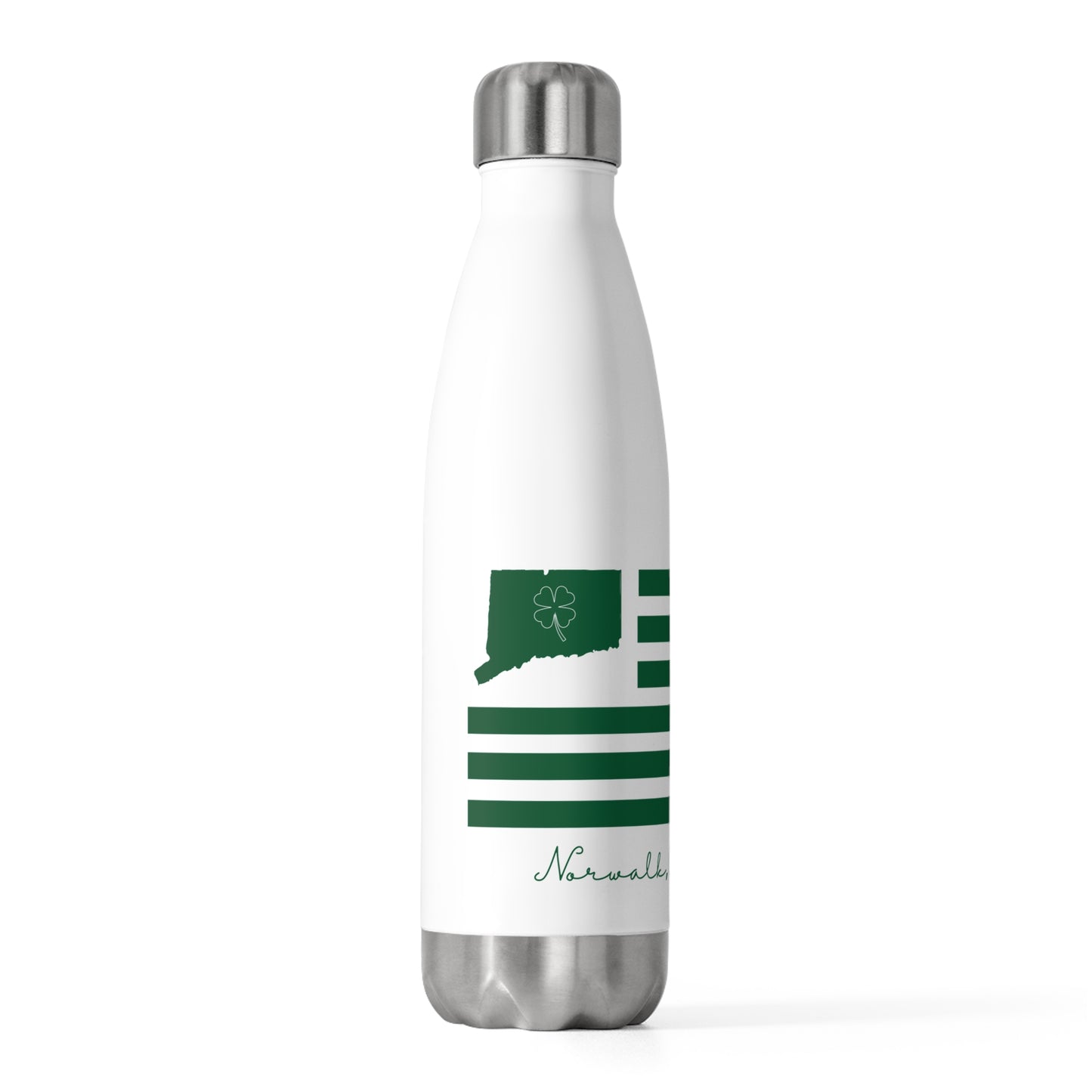 Norwalk Connecticut St. Patrick's Day Flag 20oz Insulated Bottle