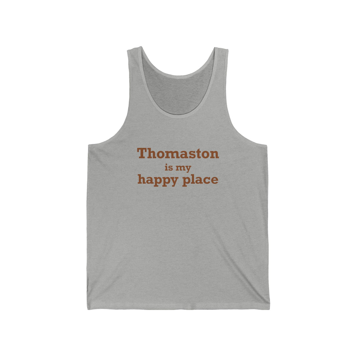Thomaston is My Happy Place Unisex Jersey Tank Top