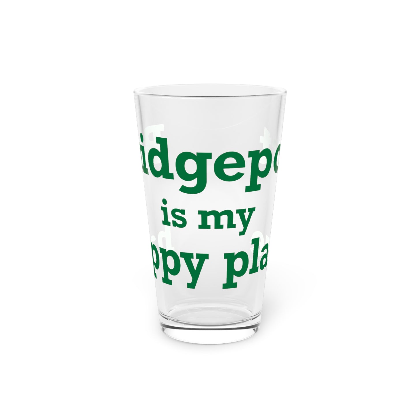 Bridgeport Is My Happy Place Pint Glass, 16oz