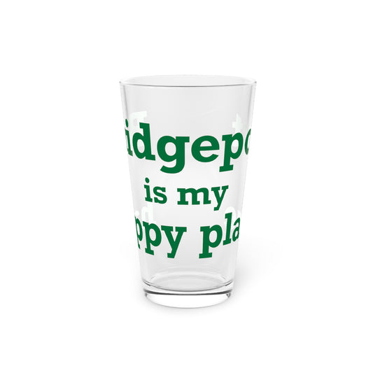 Bridgeport Is My Happy Place Pint Glass, 16oz
