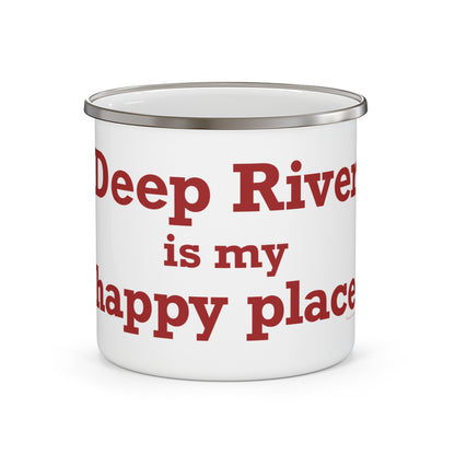 Deep River is My Happy Place Enamel Camping Mug