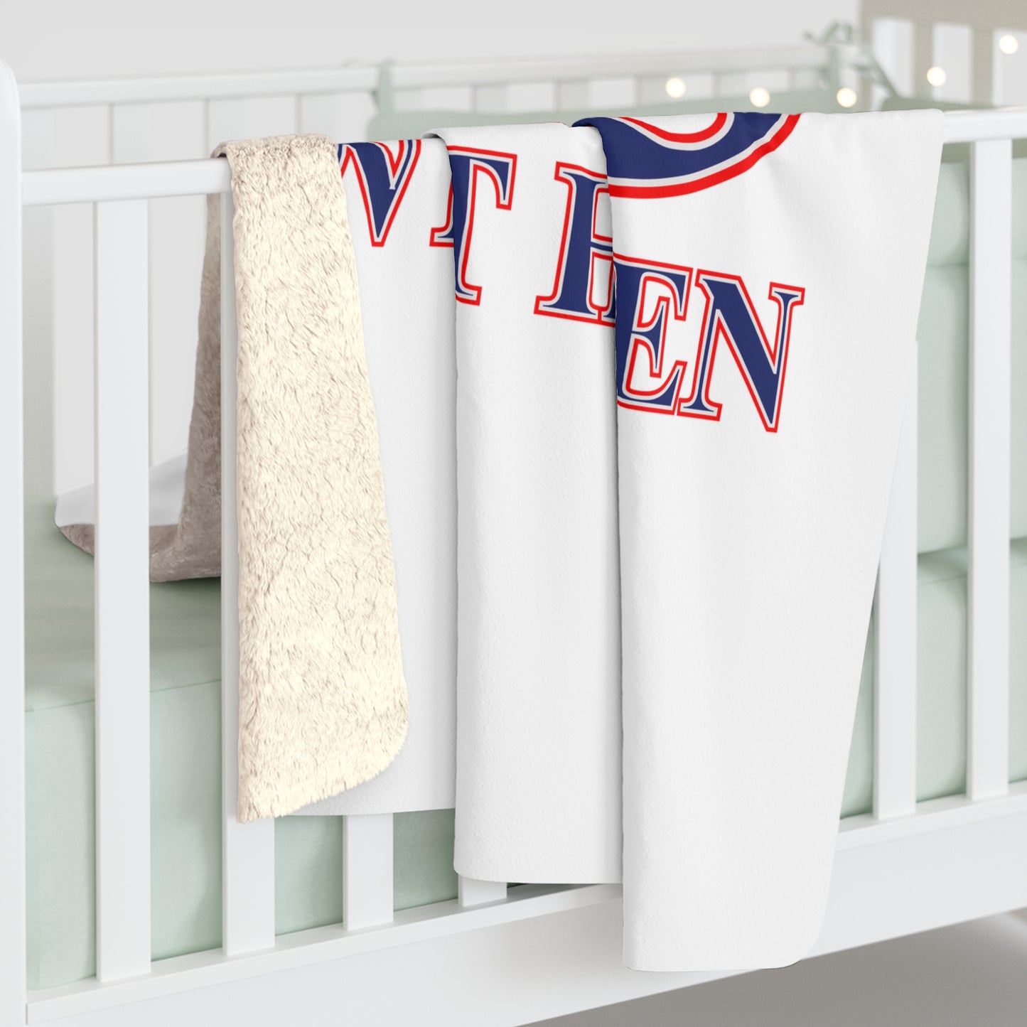 203 West Haven Red White & Blue Sherpa Fleece Blanket