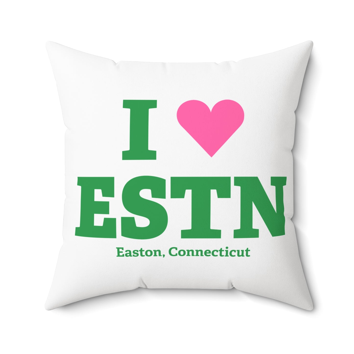I Heart ESTN Spun Polyester Square Pillow