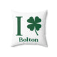 I Clover Bolton Spun Polyester Square Pillow