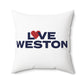 Love Weston Spun Polyester Square Pillow