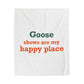 Goose Shows Are My Happy Place  - Orange & Green Velveteen Plush Blanket