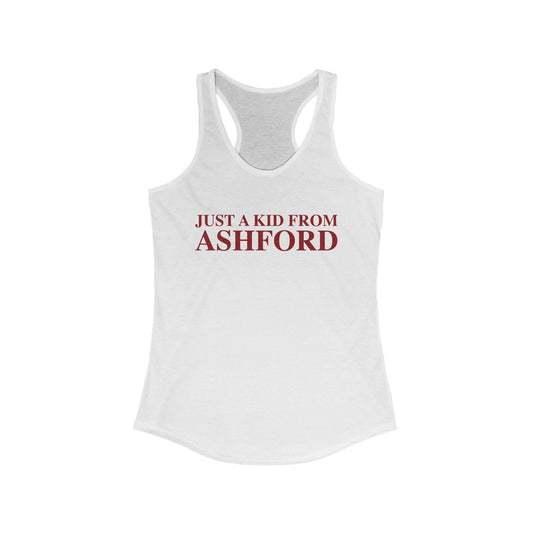 Just a kid from Ashford Women's Ideal Racerback Tank Top
