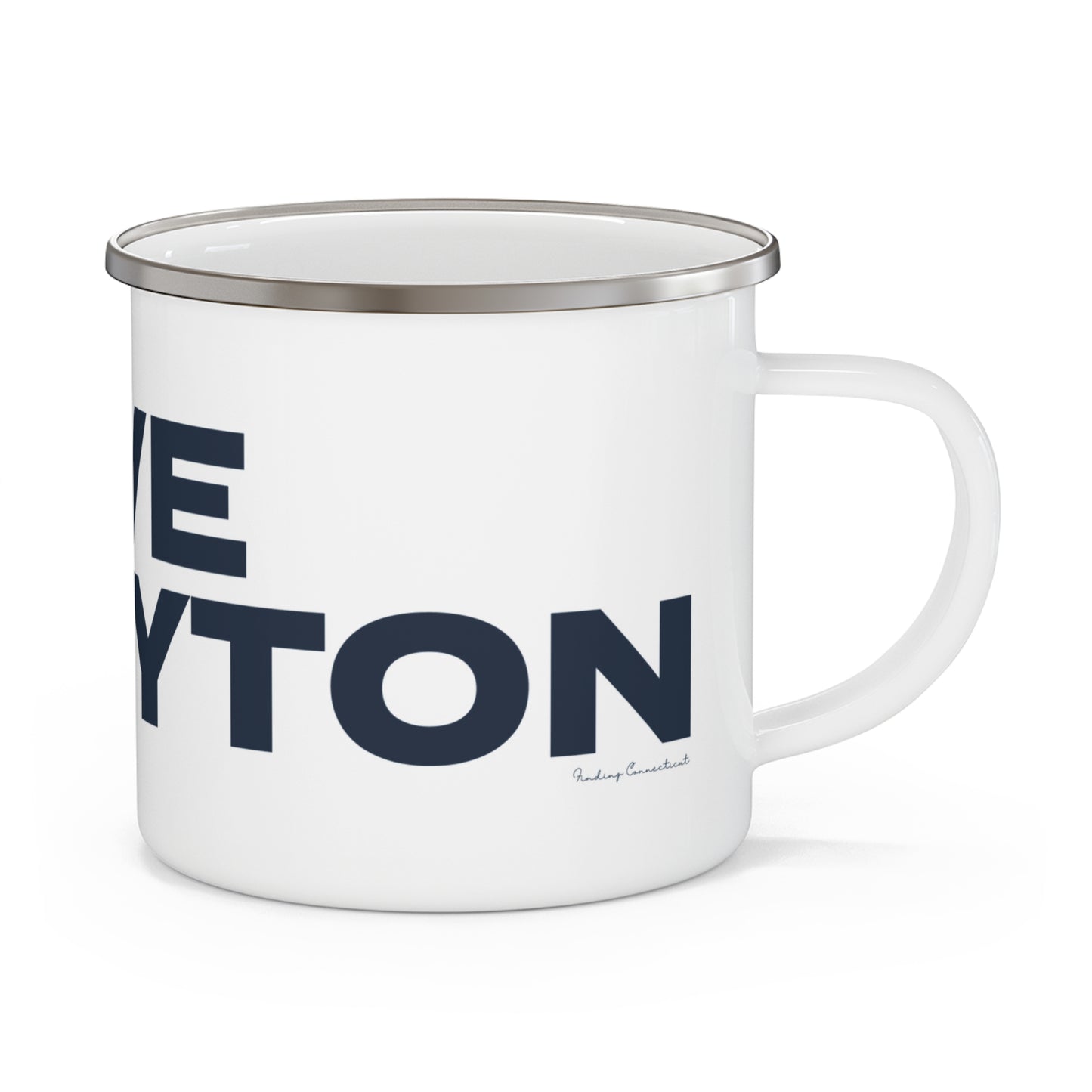 Love Rowayton Enamel Camping Mug