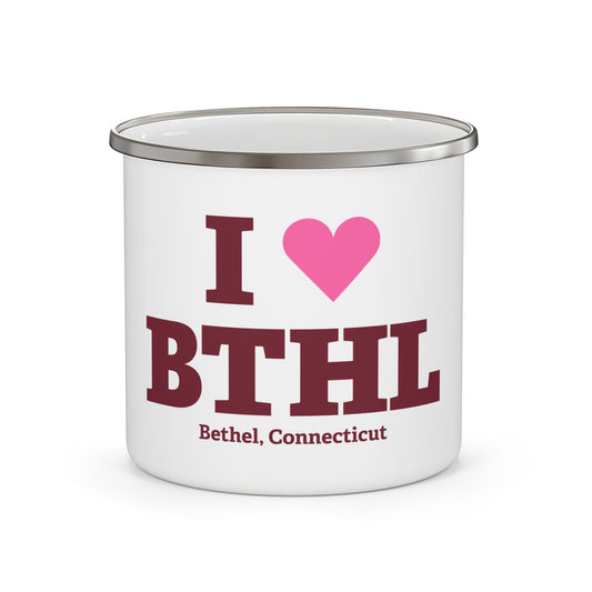 I Heart BTHL Enamel Camping Mug