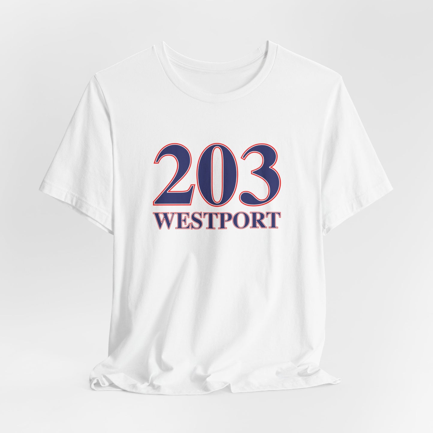 203 Westport Red White & Blue Unisex Jersey Short Sleeve T-Shirt