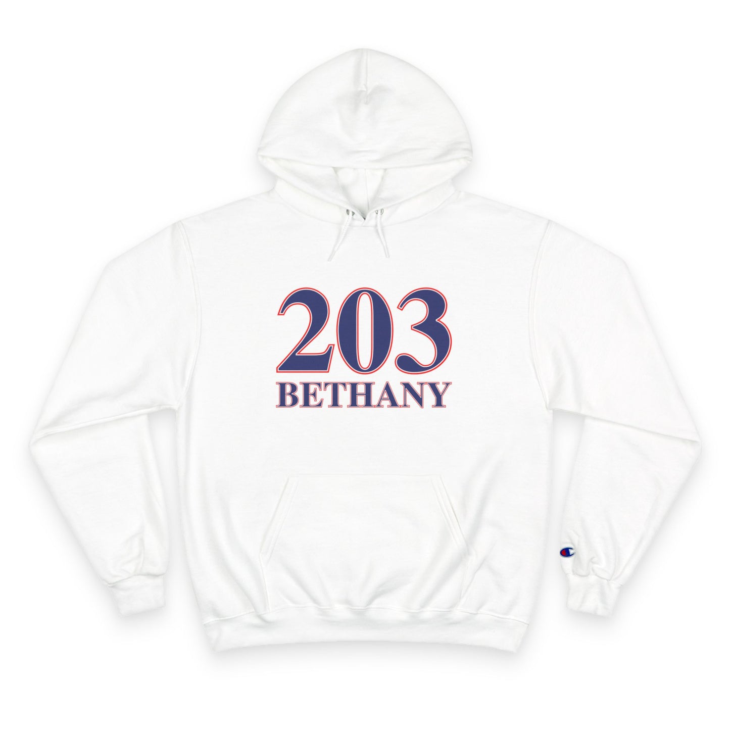 203 Bethany Red White & Blue Champion Hoodie