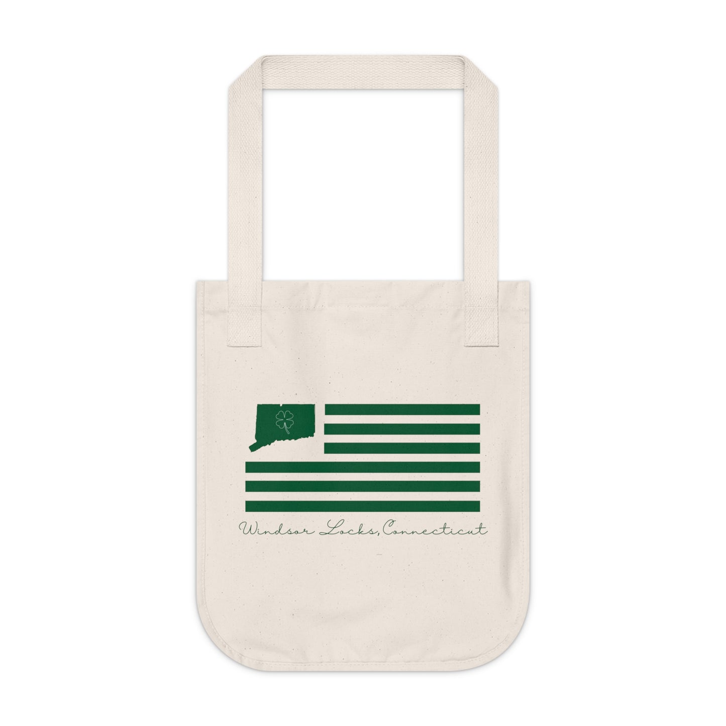 Windsor Locks Connecticut St. Patrick’s Day Flag Organic Canvas Tote Bag