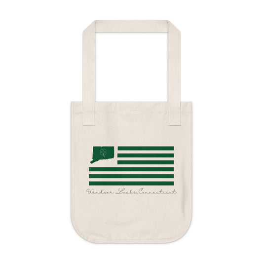 Windsor Locks Connecticut St. Patrick’s Day Flag Organic Canvas Tote Bag